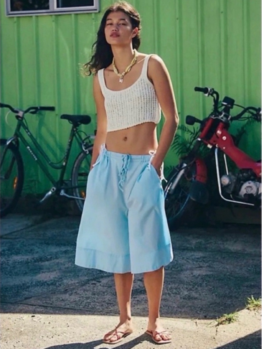 Free People Free-EST Menorca Slouchy Capris NWOT
